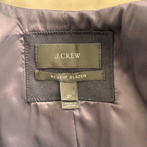J Crew Petite Wool Regent Blazer Navy - Picture 6 of 12